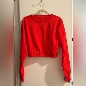 Women's Red Long Sleeve Top